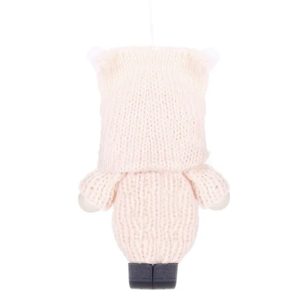 Joulukoriste, tonttu, 8 cm, kermanvärinen