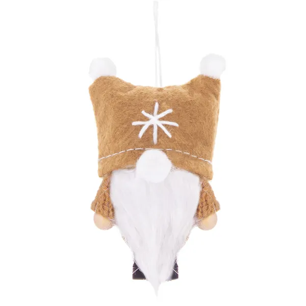 8 cm kalėdinė dekoracija, kalėdinis nykštukas, rudas nykštukas