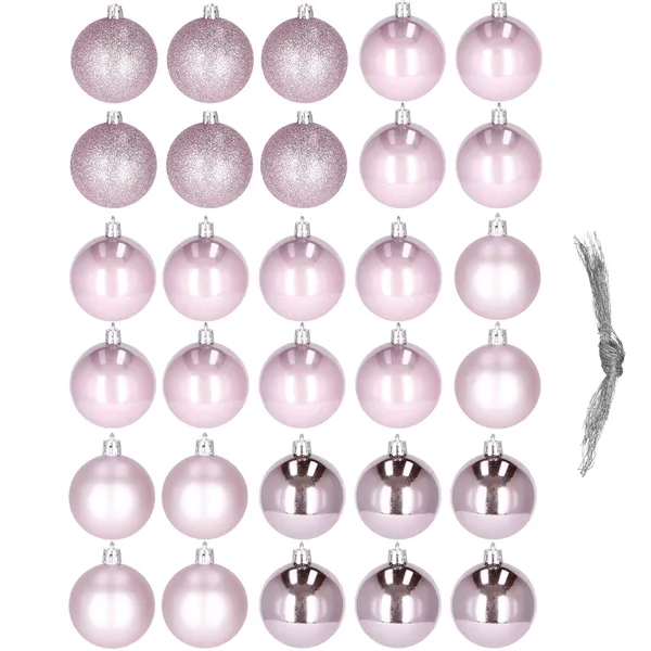 Ziemassvētku eglīšu rotājumu komplekts Springos CA0148, 5 CM 30gab.