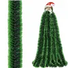 Елочная цепь 6 м, зелёная, ёлочная гирлянда, диаметр 7 см