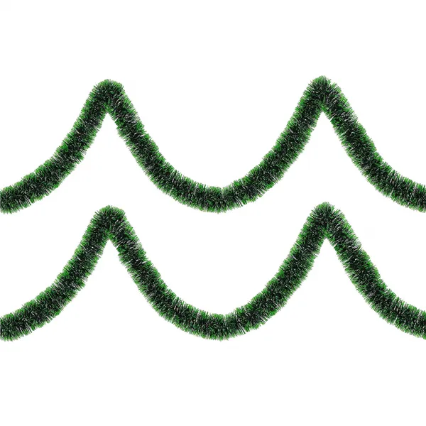 Kalėdinės eglutės grandinėlė 6 m žalios spalvos, Kalėdų eglutės girlianda, skersmuo 7 cm