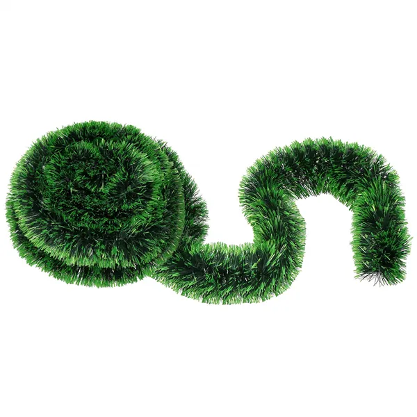 Kalėdinės eglutės grandinėlė 6 m žalios spalvos, Kalėdų eglutės girlianda, skersmuo 7 cm