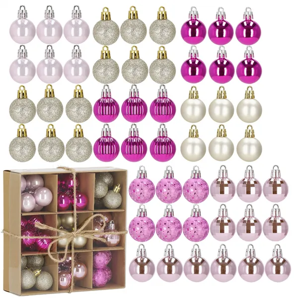 Kalėdinių eglutės papuošalų rinkinys Springos CA1131 3 CM 54 VNT