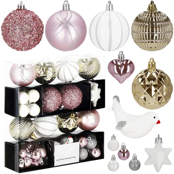 Kalėdinių eglutės žaisliukų rinkinys Springos CA1161, 38 vnt.