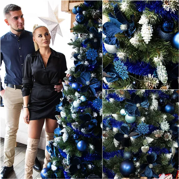 Joulukuusen koristeiden setti Springos CA1180, 15 cm, 2 kpl