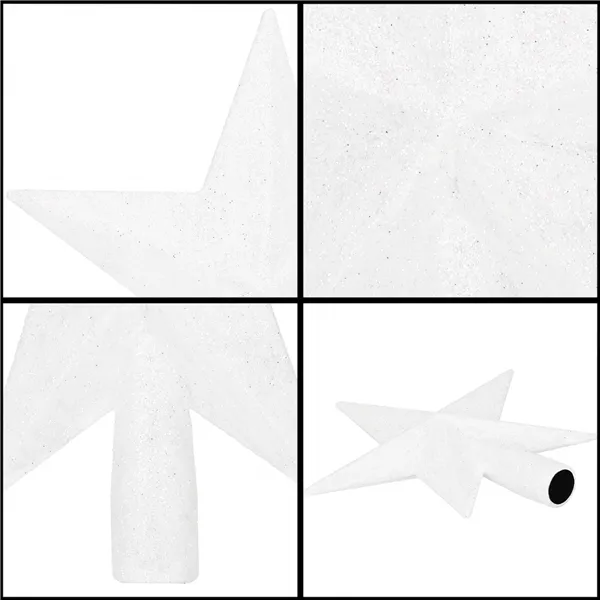 Ziemassvētku eglītes galotne Springos CA1194 15 cm , balta