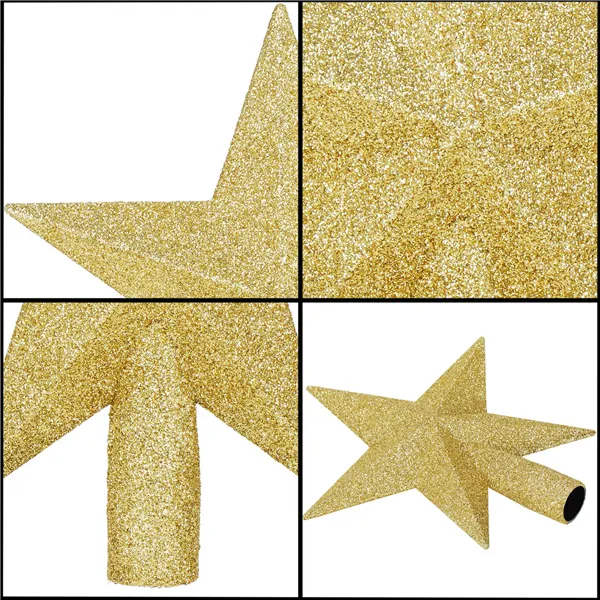 Верхушка для елки Springos CA1195 15 см, золотистая