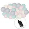 Cotton balls 30 LED decorative lights, electric garland Springos CL0154 turquoise-pink