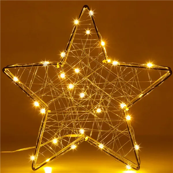 Christmas Decoration Springos CL4128, 30 LED, Stained Glass Star, Warm White Light