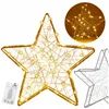 Christmas Decoration Springos CL4128, 30 LED, Stained Glass Star, Warm White Light