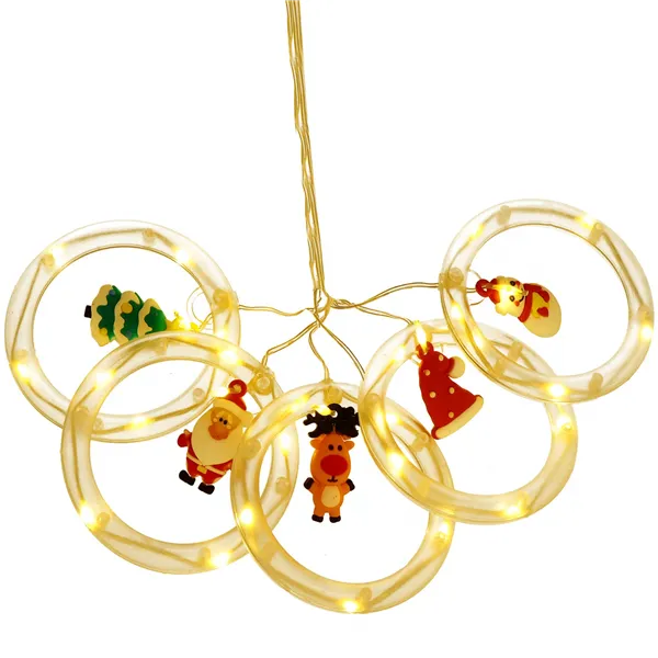 Light curtain Springos CL4042, 110 LED garland, USB lights with figurines warm white