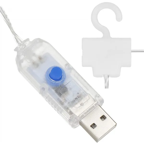 Light curtain Springos CL4042, 110 LED garland, USB lights with figurines warm white