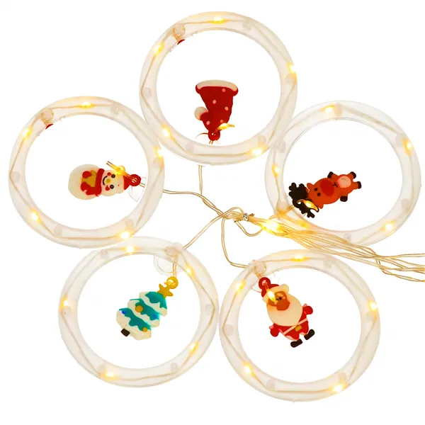 Light curtain Springos CL4042, 110 LED garland, USB lights with figurines warm white