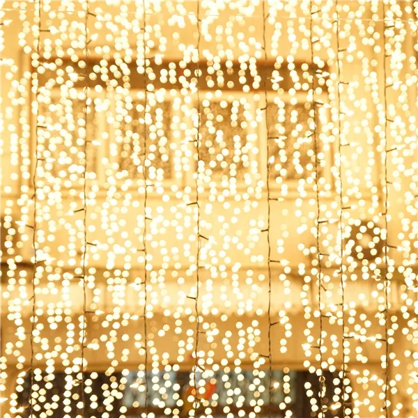 Light curtain Springos CL4054 200 LED garland, icicle lights, warm white