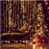 Light curtain Springos CL4054 200 LED garland, icicle lights, warm white