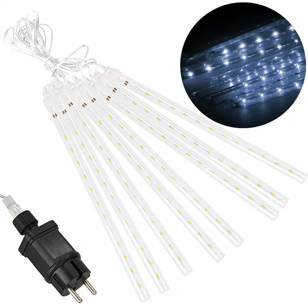 Meteor Shower Lights Springos CL4140, 288 LED, Light Curtain, Cold White, IP44