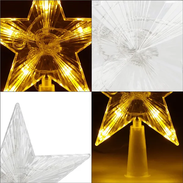 Tree topper glowing star Springos CL4130 10 LED, warm white