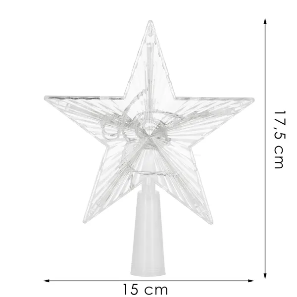 Tree topper glowing star Springos CL4130 10 LED, warm white