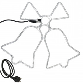 Christmas decoration Springos CL4049 72 LED tree lights bells, blue-red