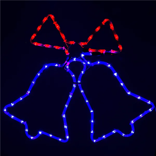 Christmas decoration Springos CL4049 72 LED tree lights bells, blue-red