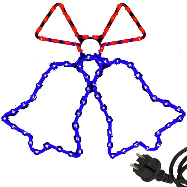 Christmas decoration Springos CL4049 72 LED tree lights bells, blue-red
