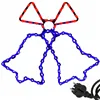 Christmas decoration Springos CL4049 72 LED tree lights bells, blue-red