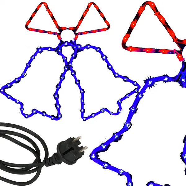 Christmas decoration Springos CL4049 72 LED tree lights bells, blue-red