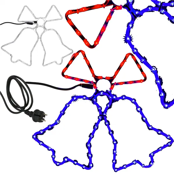 Christmas decoration Springos CL4049 72 LED tree lights bells, blue-red