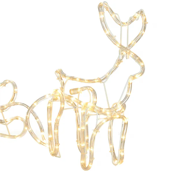 LED Christmas Decoration Reindeer with Sleigh Springos CL4119, 120 cm, Warm White