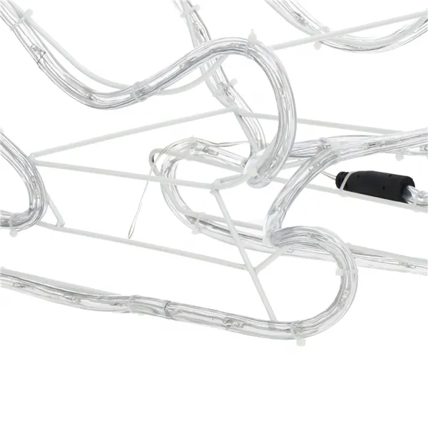 Светодиодный новогодний олень с санями Springos CL4119, 120 см, тёплый белый свет