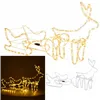 LED Christmas Decoration Reindeer with Sleigh Springos CL4119, 120 cm, Warm White