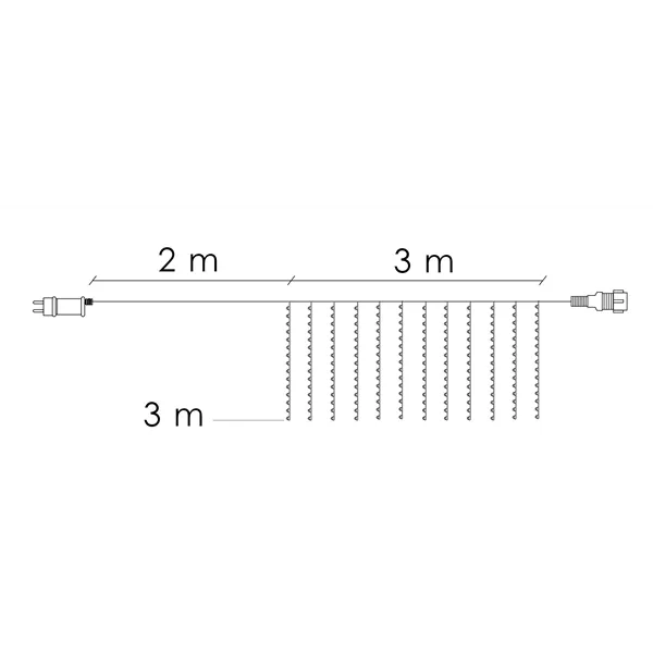 Springos Curtain 300 LED Lights CL4104