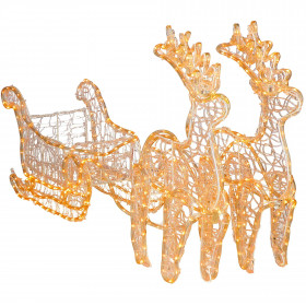CL1222 LIGHTING REINDEER WITH Sleigh 480 LED