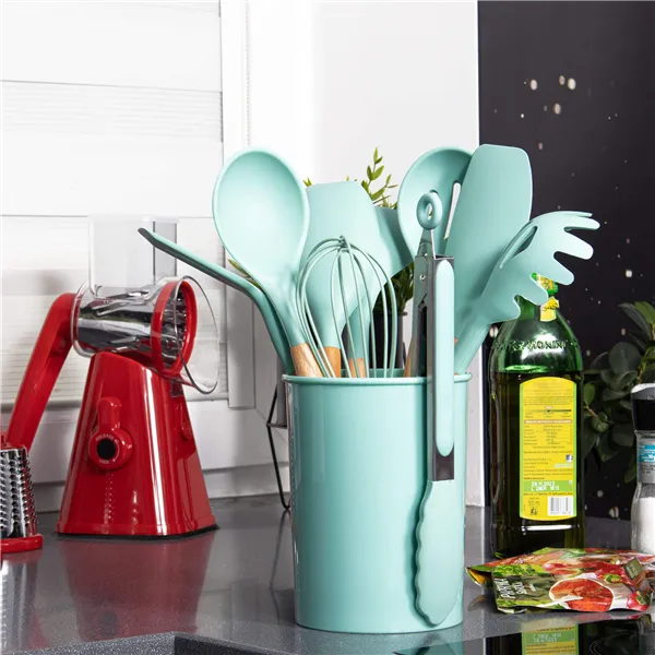 Virtuvės reikmenų rinkinys Springos KI0001 12 vnt. tamsiai mėtų