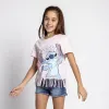 Krekls ar Īsām Piedurknēm Bērniem Stitch Zils Rozā