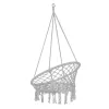 Hanging Chair Springos SPR0040 with Tassels, Grey