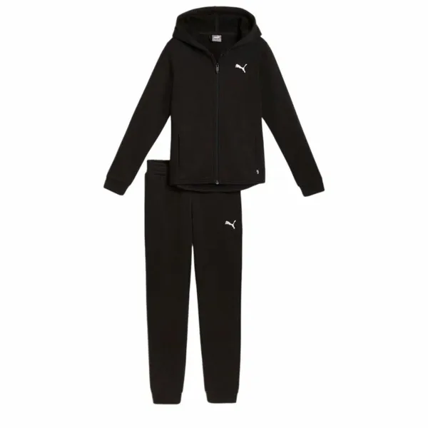 Bērnu Sporta Tērps Puma Hooded Sweat Suit Flecce Cl Melns