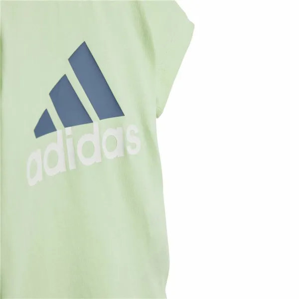 Urheiluasu vauvalle Adidas Bl Cotton Set Infantil Sininen Vaaleanvihreä