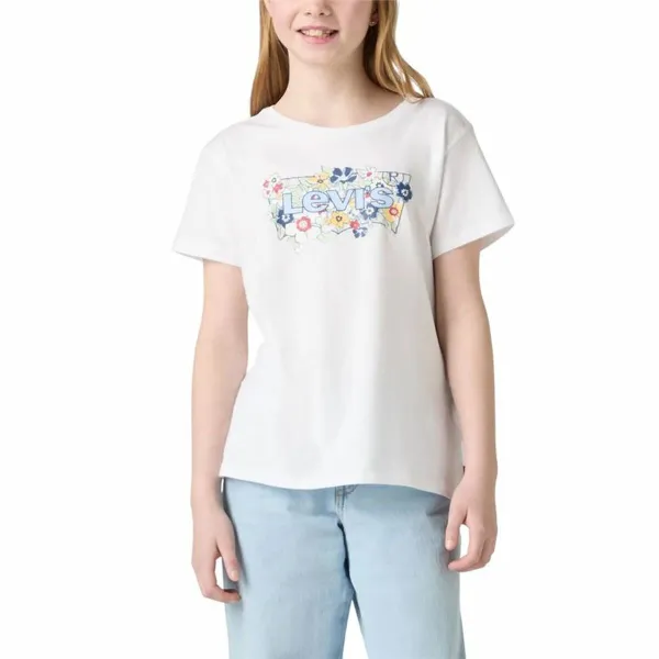 Child's Short Sleeve T-Shirt Levi's Lvg Ss Batwing Fill White