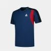 Детский Футболка с коротким рукавом Le coq sportif Ess N°1 Enfant Чёрный Тёмно Синий