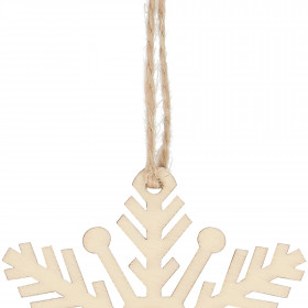 Ziemassvētku eglīšu koka rotājumu komplekts Springos CA0770 6gab