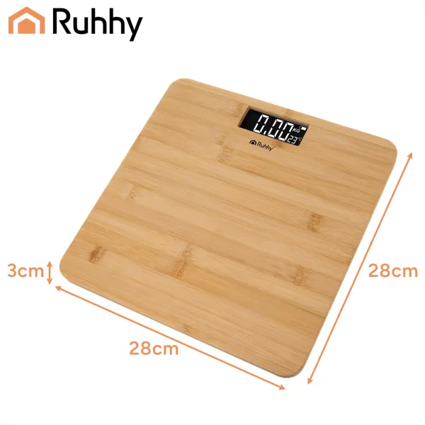 LCD bathroom scale - wooden Ruhhy 22522