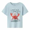 Детский Футболка с коротким рукавом Name It Nmmvagno Loose Небесный синий