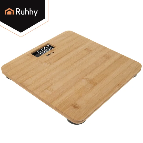 LCD bathroom scale - wooden Ruhhy 22522