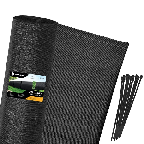 Tinklelis nuo šešėlių Springos SN0022 140 g/m2 1,5x25m 100 vnt. raištelių