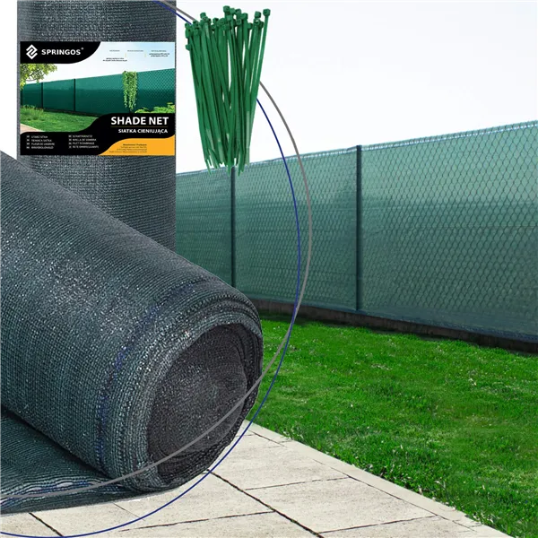 Ēnošanas tīkls Springos SN0048 65g/m2 1,5x10 m zaļš