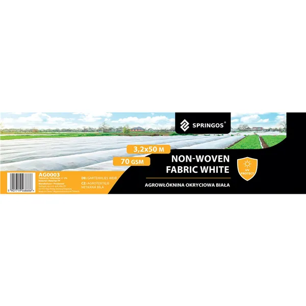 Talviviljelytekstiili Springos AG0003 70g/m2 50x3,2m valkoinen