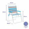 Marbueno Folding Chair Aluminum Orange and Blue Stripes Beach Pool 52X56X80 cm 10462