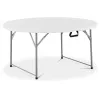 Marbueno Folding Table Resin White D.122x74 cm Catering, Beach & Camping 10530