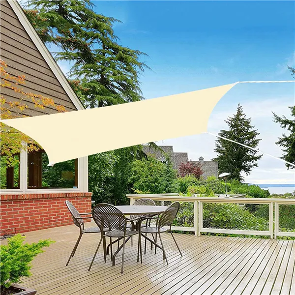 Apsauginė burė nuo saulės Springos SN1036 4x2m kreminės baltos spalvos